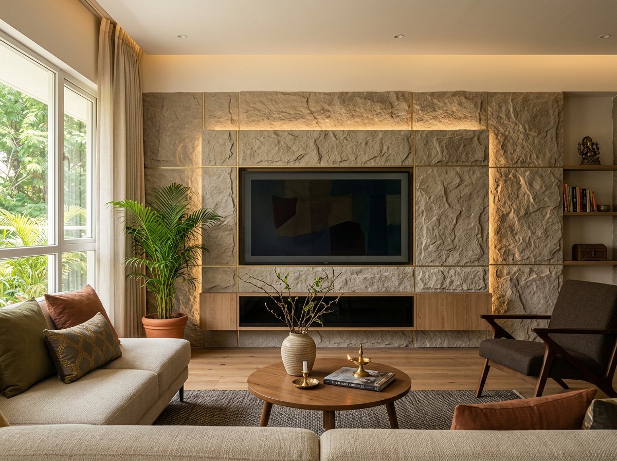 A living room in the Contemporary style